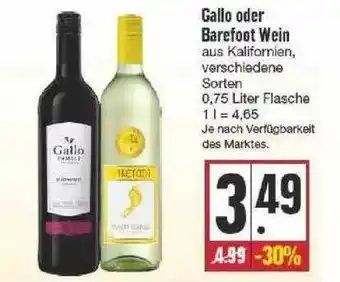 Edeka Gallo Oder Barefoot Wein Angebot