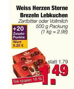 Edeka Scherer Weiss Herzen Sterne Brezeln Lebkuchen Angebot