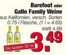 Edeka Scherer Barefoot Oder Gallo Family Weine Angebot