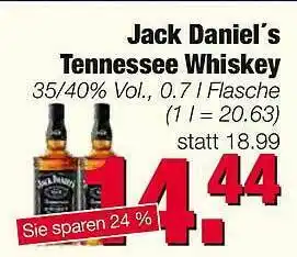 Edeka Scherer Jack Daniel's Tennessee Whiskey Angebot