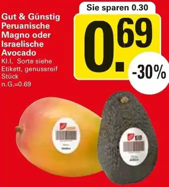 WEZ Gut & Günstig Peruanische Magno oder Israelische Avocado Angebot