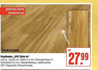 Hellweg Vinylboden „spc Click-in” Angebot