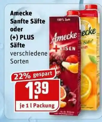 REWE Kaufpark Amecke Sanfte Säfte Oder + Plus Säfte Angebot