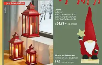 Hellweg Laterne Oder Wichtel Auf Holzsockel Angebot