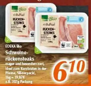 inkoop Edeka Bio Schweine-rückensteaks Angebot