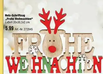 Hellweg Holz-schriftzug „frohe Weihnachten” Angebot