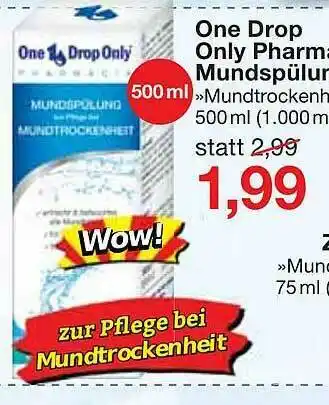 Jawoll One Drop Only Pharma Mundspülung Angebot