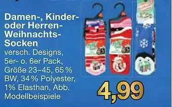 Jawoll Damen, Kinder Oder Herren Weihnachts Socken Angebot