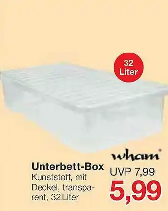 Jawoll Wham Unterbett-box Angebot