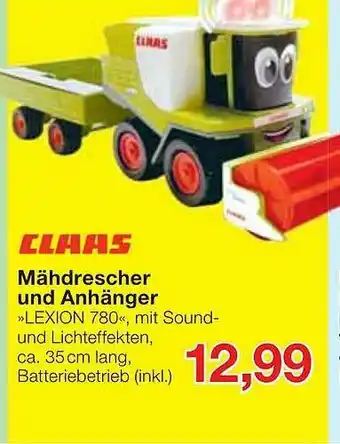 Jawoll Claas Mähfrescher Und Anhänger »lexion 780« Angebot