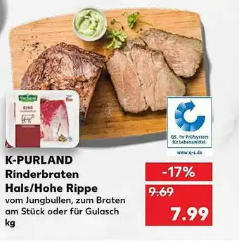 Kaufland K-purland Rinderbraten Hals Oder Hohe Rippe Angebot