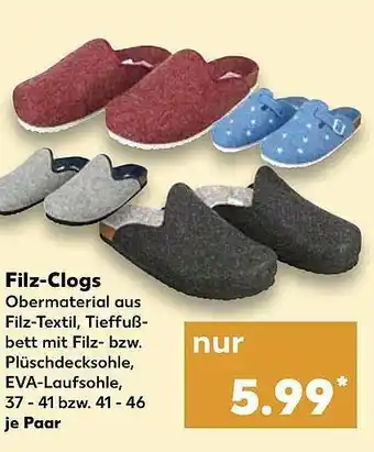 Kaufland Filz-clogs Angebot