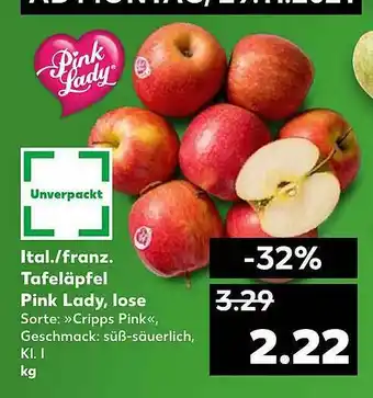 Kaufland Unverpackt Tafeläpfel Pink Lady, Lose Angebot