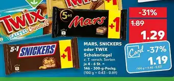 Kaufland Mars, Snickers, Twix Schokoriegel Angebot