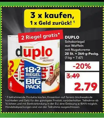 Kaufland Duplo Schokoriegel Angebot