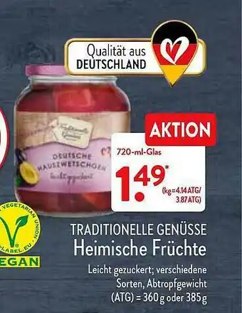 Aldi Nord Traditionelle Genüsse Heimische Früchte Angebot