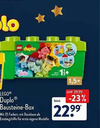 Aldi Nord Lego Duplo Bausteine-box Angebot