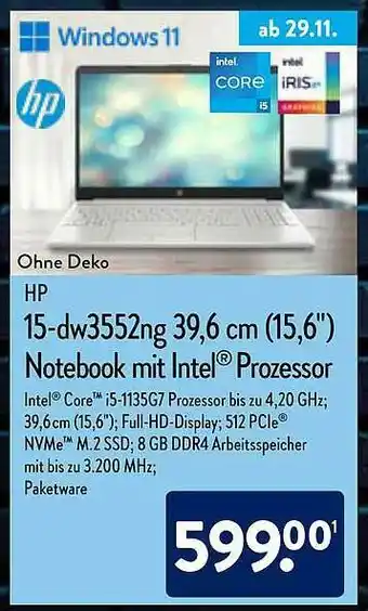 Aldi Nord Hp 15-dw3552ng 15.6 Angebot