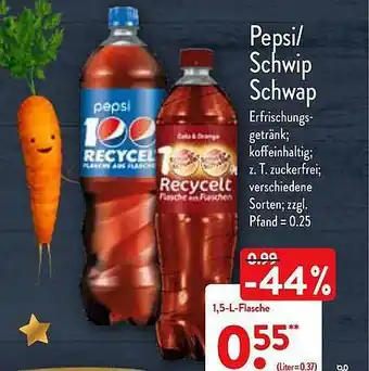 Aldi Nord Pepsi Cola, Schwip-schwap Angebot