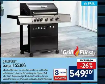 Aldi Nord Grillfürst Gasgrill S530g Angebot