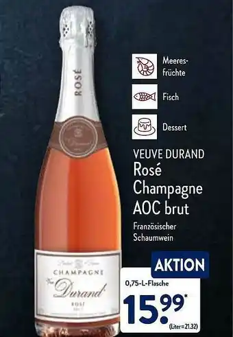 Aldi Nord Veuve Durand Rosé Champagne Aoc Brut Angebot