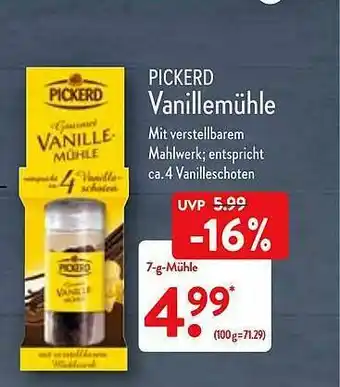 Aldi Nord Pickerd Vanillemühle Angebot