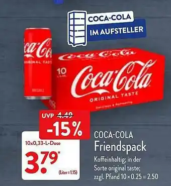 Aldi Nord Coca-cola Friendspack Angebot