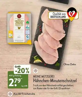 Aldi Nord Meine Metzgerei Hähnchen-minutenschnitzel Angebot