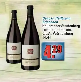 alldrink Genoss. Heilbronn Erlenbach Heilbronner Staufenberg Angebot