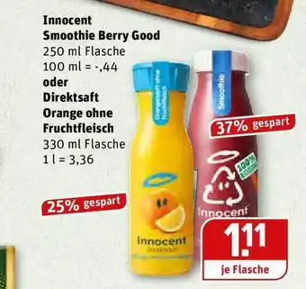 REWE Kaufpark Innocent Smoothie Berry Good Oder Direktsaft Orange Ohne Fruchtfleisch Angebot