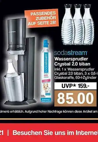 Famila Nord West Sodastream Wassersprudler Crystal 2.0 Titan Angebot