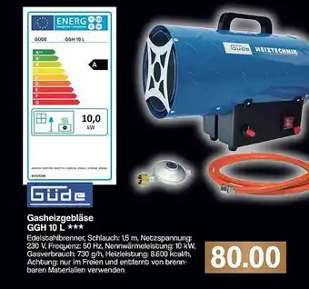 Famila Nord West Güde Gasheizgebläse Ggh 10 L Angebot