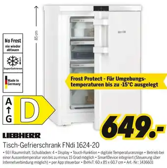 MEDIMAX LIEBHERR Tisch-Gefrierschrank FNdi 1624-20 Angebot