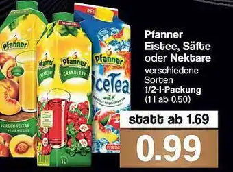 Famila Nord West Pfanner Eistee, Säfte Oder Nektare Angebot