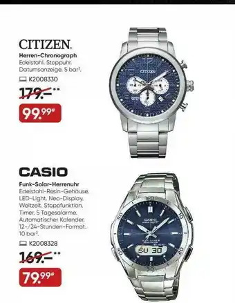 Galeria Citizen Herren-chronograph Casio Funk-solar-herrenuhr Angebot