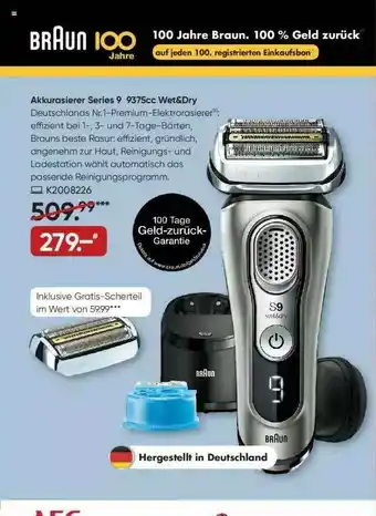 Galeria Akkurasierer Series 9 9375cc Wet&dry Angebot