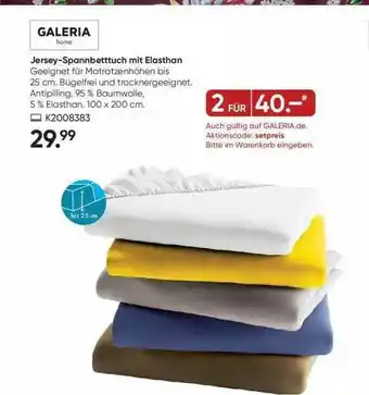 Galeria Galeria Jerseybetttuch Mit Elasthan Angebot