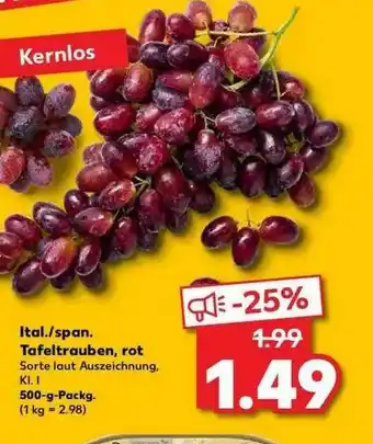 Kaufland Tafeltrauben Rot Angebot