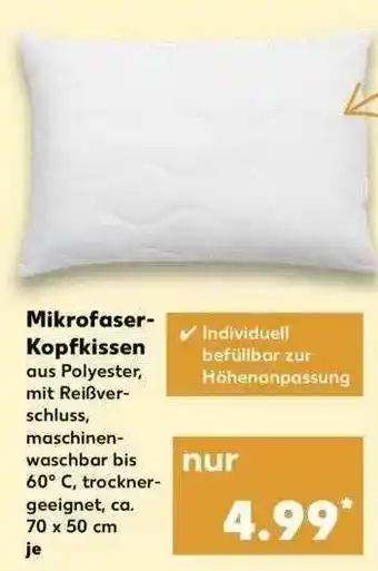 Kaufland Mikrofaser Kopfkissen Angebot