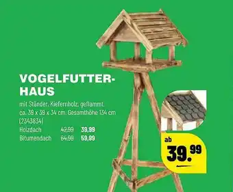 Leitermann Baumarkt Vogelfutter- Haus Angebot