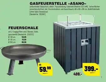 Leitermann Baumarkt Feuerschale Gasfeuerstelle »asano« Angebot