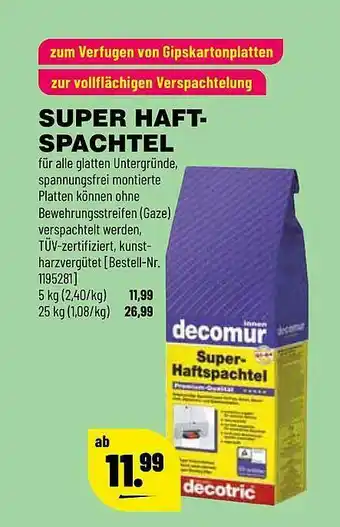 Leitermann Baumarkt Super Haft-spachtel Angebot