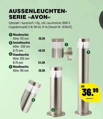 Leitermann Baumarkt Aussenleuchten- Serie »avon« Angebot