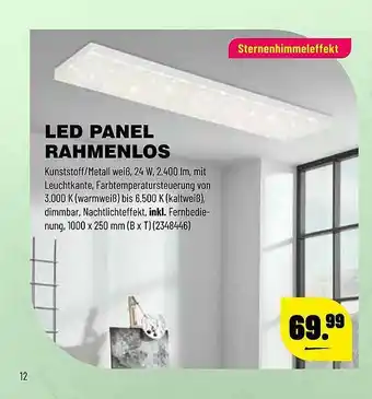 Leitermann Baumarkt Led Panel Rahmenlos Angebot