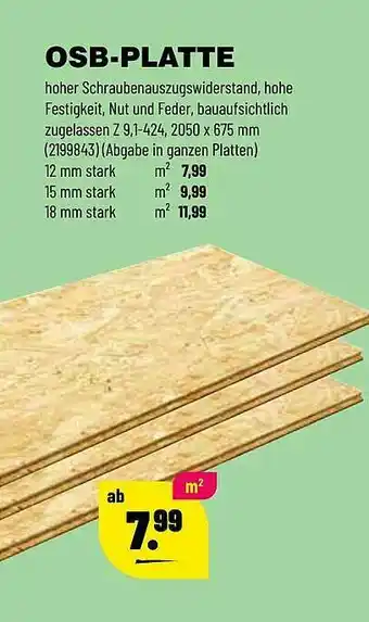 Leitermann Baumarkt Osb-platte Angebot