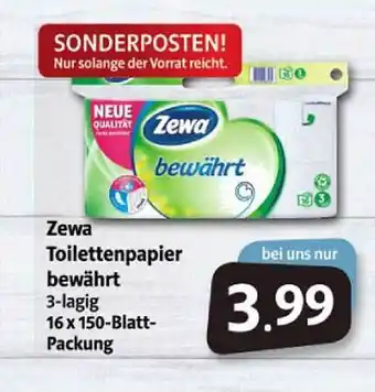 Markant Markt Zewa Toilettenpapier Bewährt Angebot