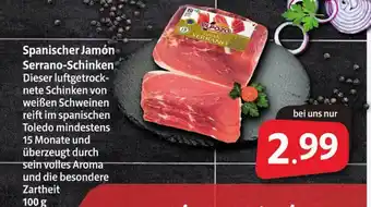 Markant Markt Spanischer Jamón Serrano-schinken Angebot