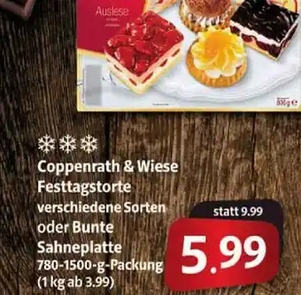 Markant Markt Coppenrath & Wiese Fresttgstorte Verschiedene Sorten Oder Bunte Sahneplatte Angebot