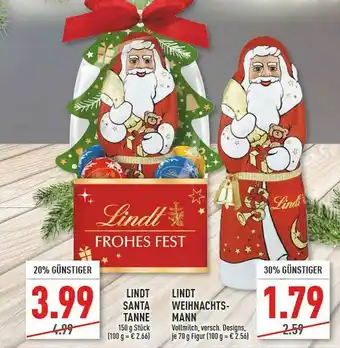 Marktkauf Lindt Santa Tanne Lindt Weihnachts-mann Angebot