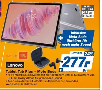 Expert Lenovo Tablet Tab Plus + Moto Buds Angebot